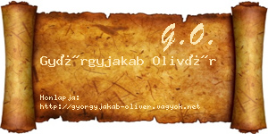 Györgyjakab Olivér névjegykártya